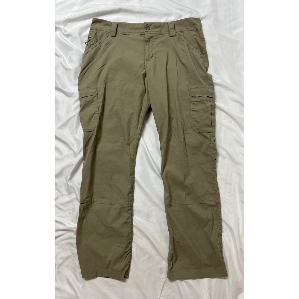 Duluth Trading Co Dry on the Fly Bootcut Cargo Pants Khaki Womens 14x31 46708